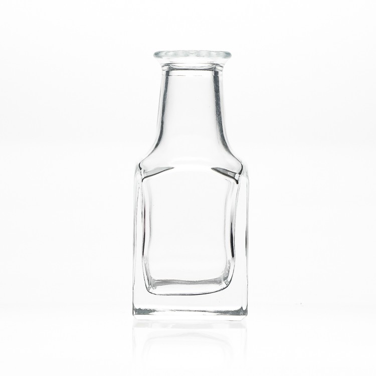 Square Shaped Cork Neck Clear Empty 80ml Aromatherapy Oil Reed Diffuser Glass Bottles With Wick