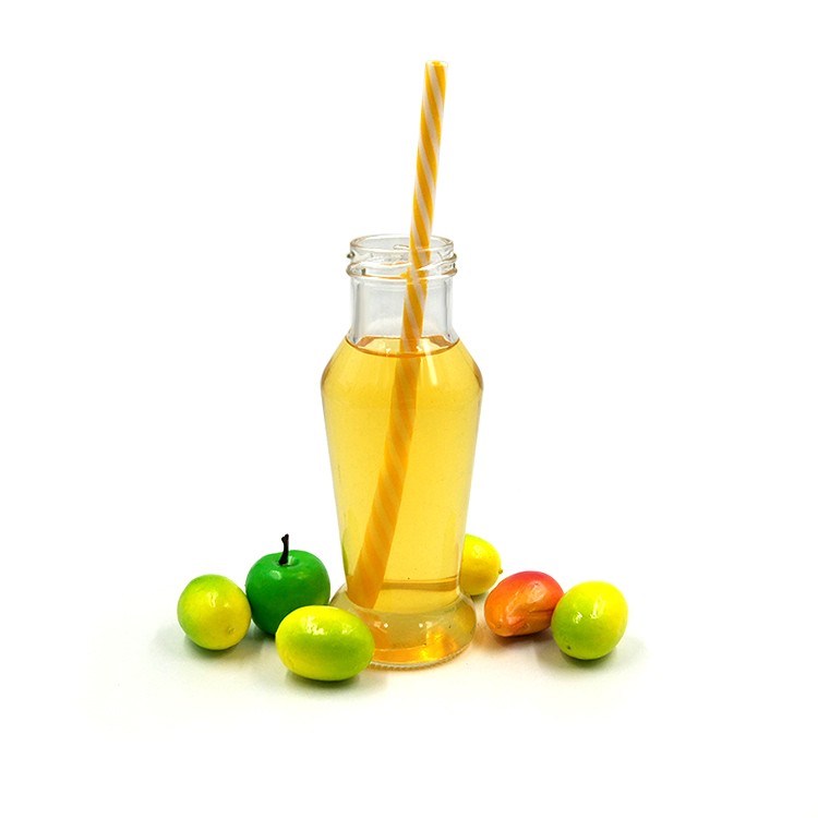 New design 250ml glass fruit juice bottle with twist-off lid