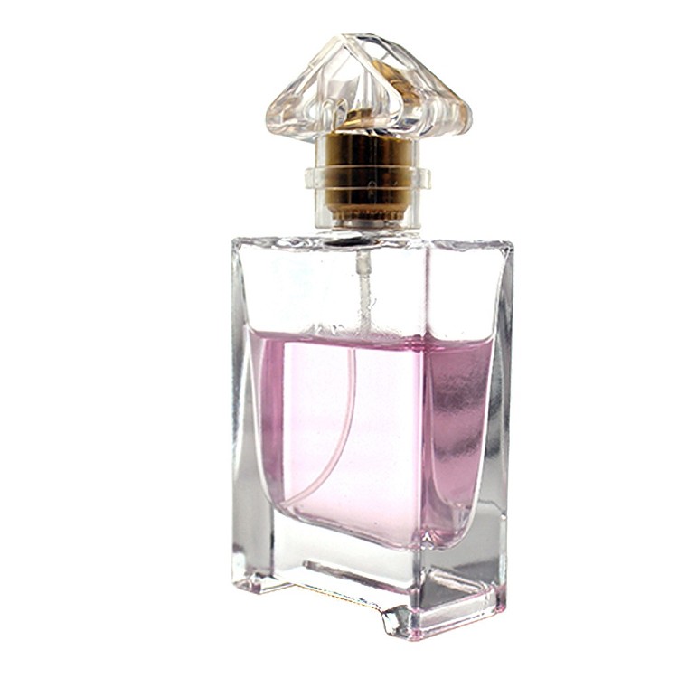 30ml empty square glass refillable perfume spray bottle with airless ...