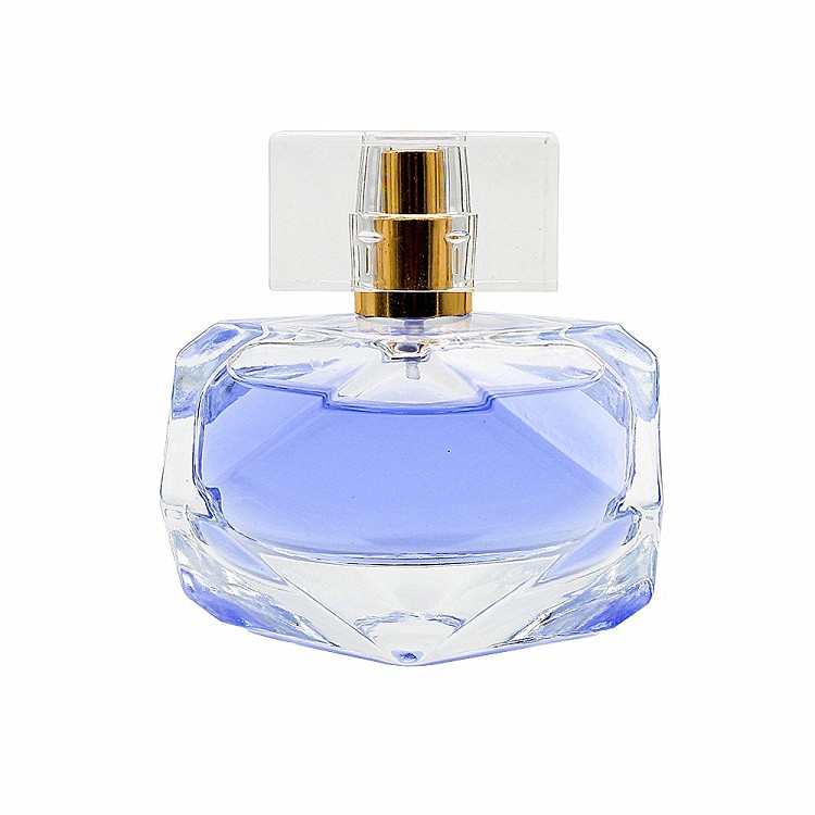 2018 new design unique shape luxury glass refillable perfume spray ...