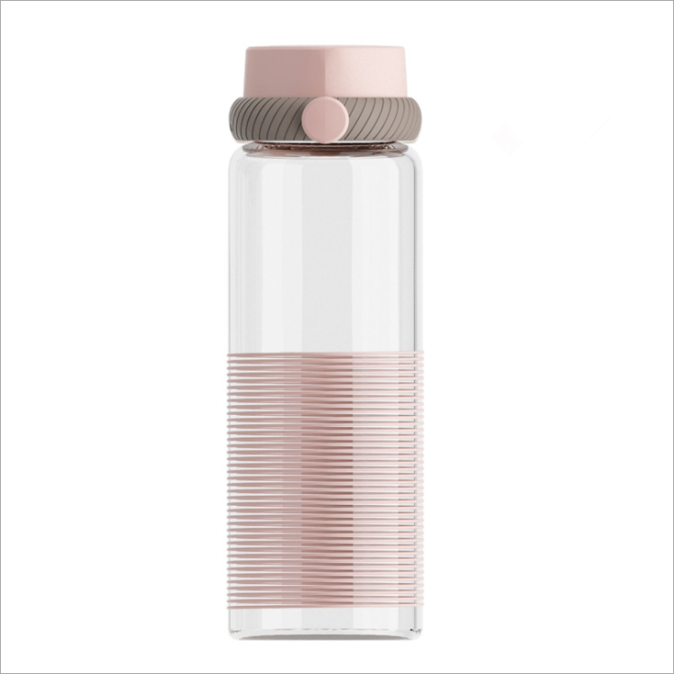 350ml Straight Tube Glass Water Bottle, High Quality Portable,Portable