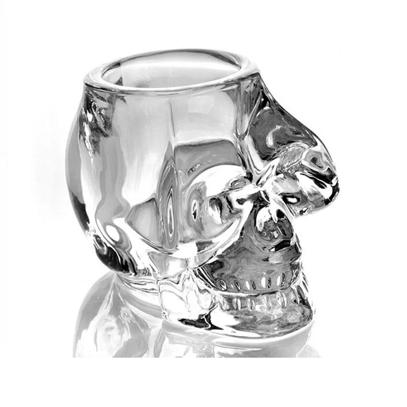 Decorative Glass Candle Holder Clear Glass Skulls Candle Holder ...