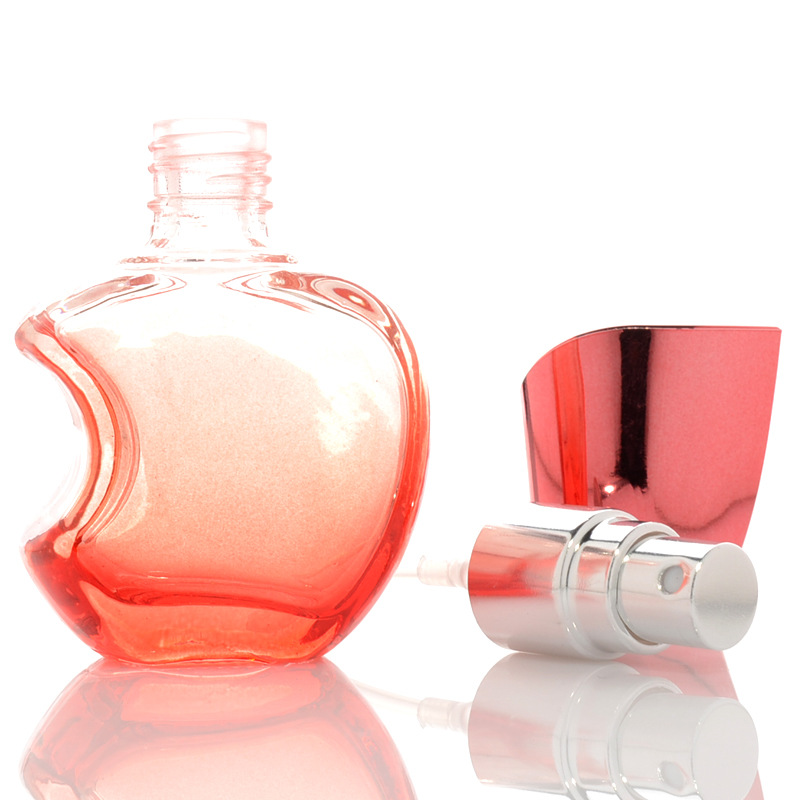 Fancy Empty Colorful Decorative Apple Shaped Art Deco Glass Perfume Bottle