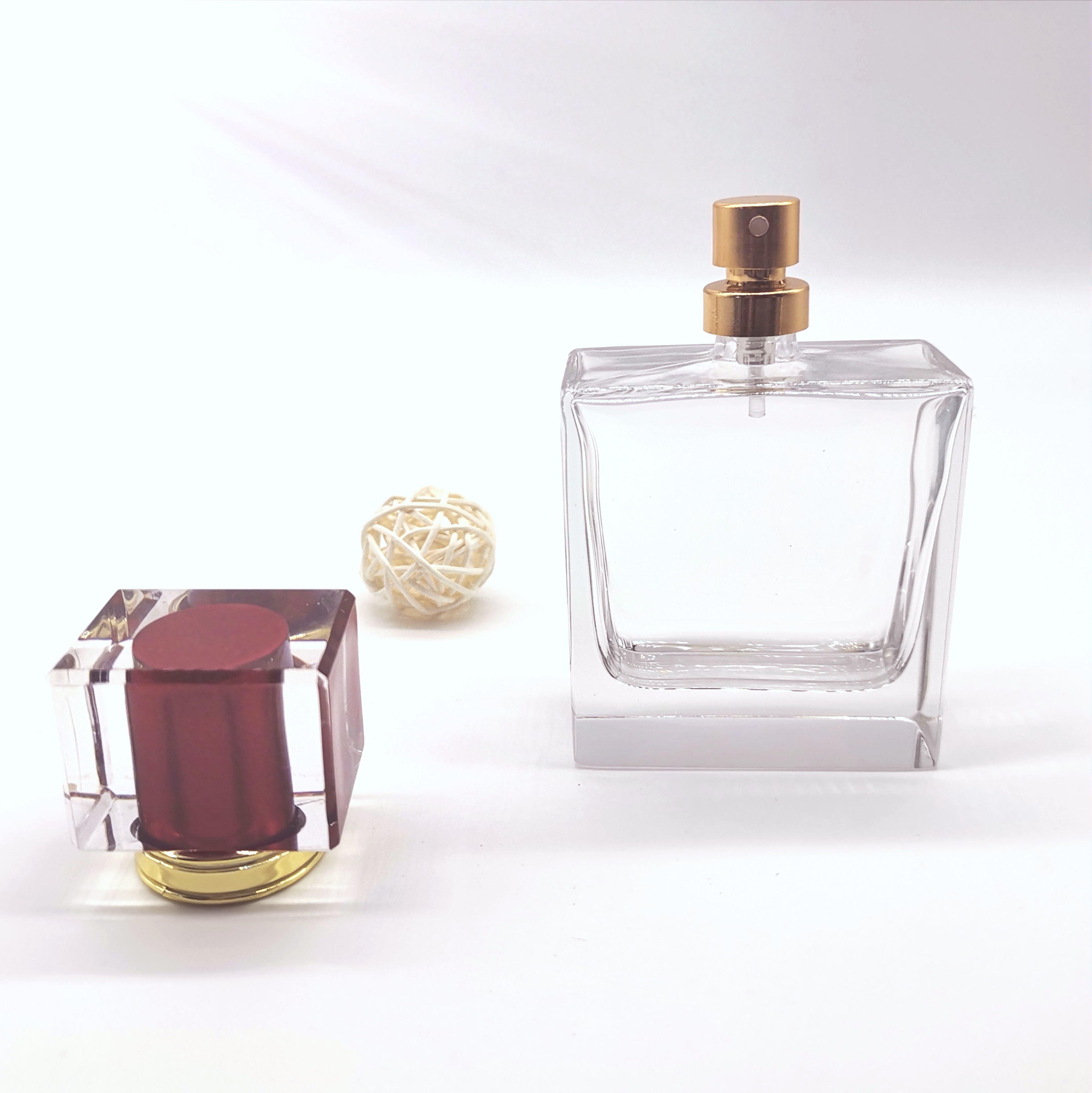 50ml Square Perfume Bottle Parfum Bottle Luxury Glass Arabic Perfume