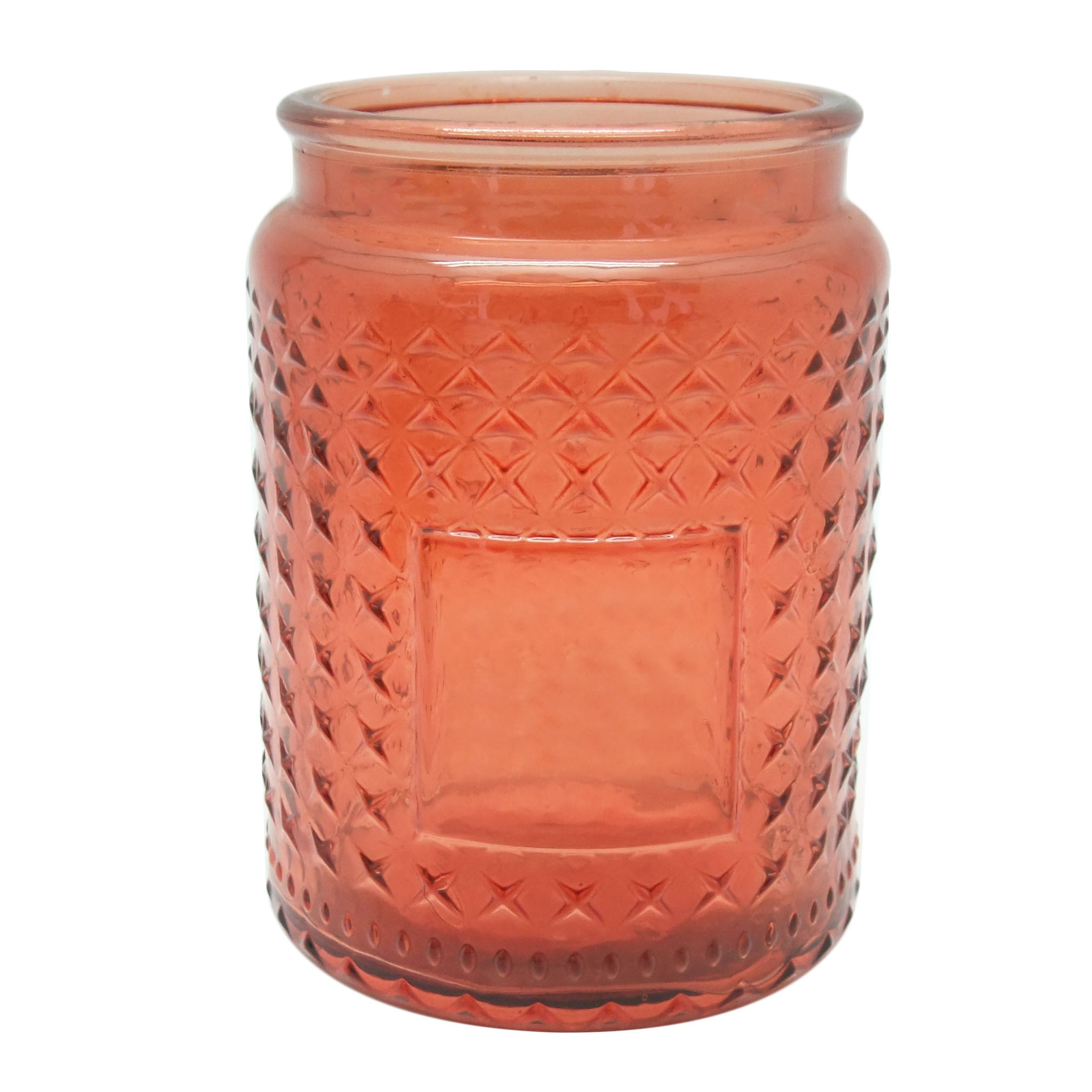Large Embossed Glass Jar Candle 17oz Unique Candle Jars With Screw Top  Metal Lids Candle Holders 18oz Stars Facets, High Quality Large Glass Jar  With Screw Top Lid,Large Embossed Glass Jar,Candle Jar
