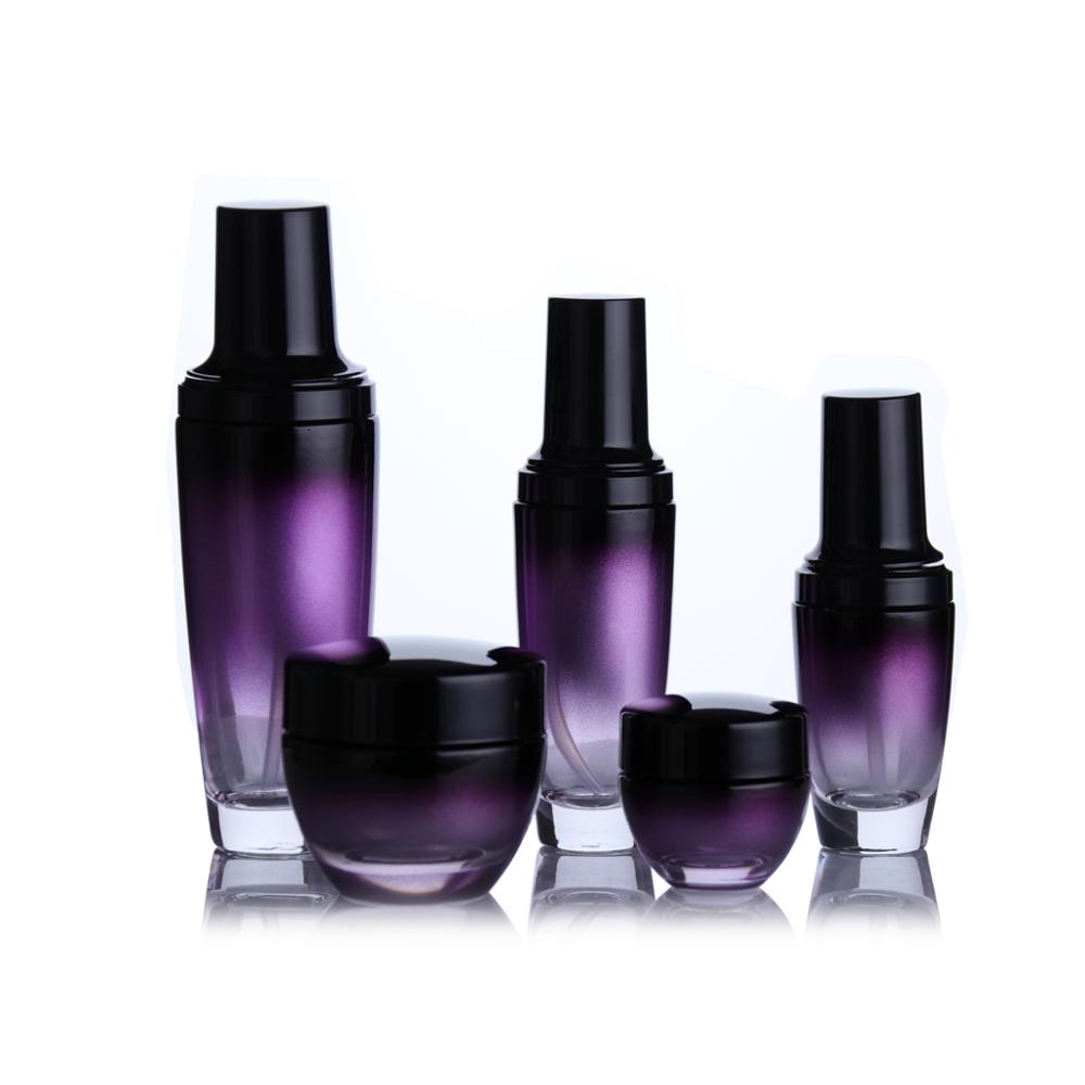 100ml Gradient Purple Luxury Lotion Pump Bottle 30g 50g Skin Care Cream Jar Refillable Cosmetic