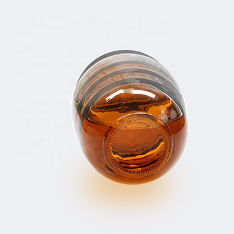 Airtight Glass honey jars bee shaped honey jar with plastic lid 