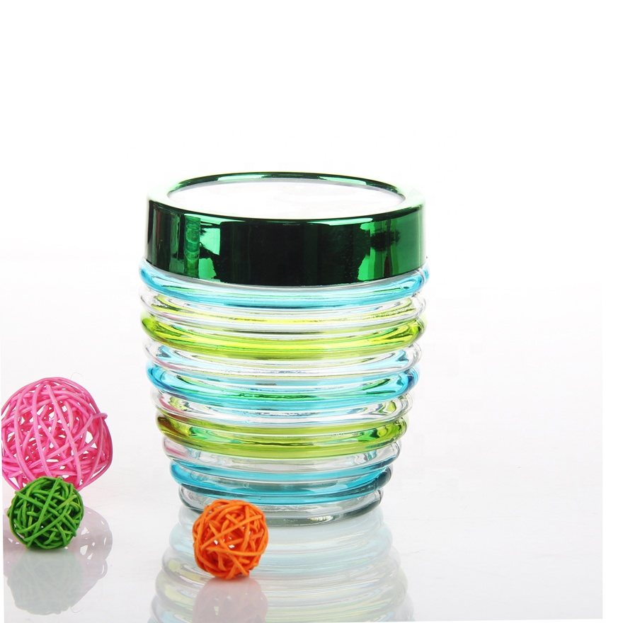 1400ml Spray Color Decorative Colored Canning Glass Jars High Quality Colored Glass Canning