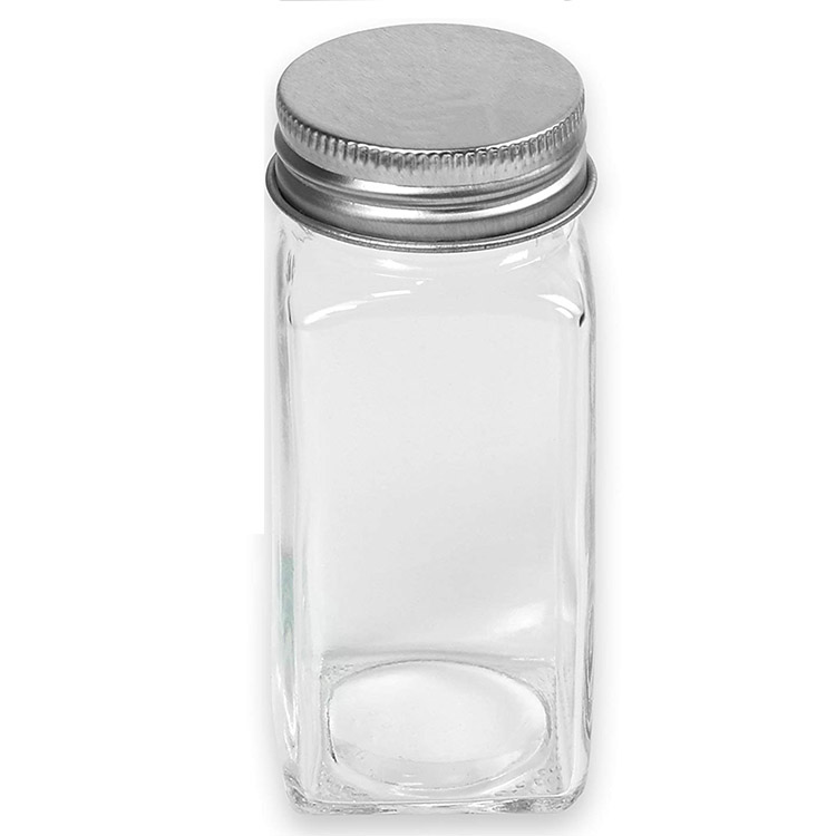 Unique 120ml 4oz Glass Clear Storage Spice Jar