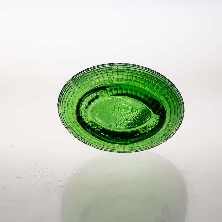 Water Drop Shaped Green 100 ml Empty Wine Bottles Spirit Glass Bottle for Alcohol 