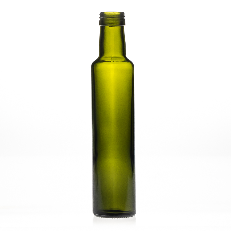Wholesale 250ml empty round shaped dark green glass olive ...