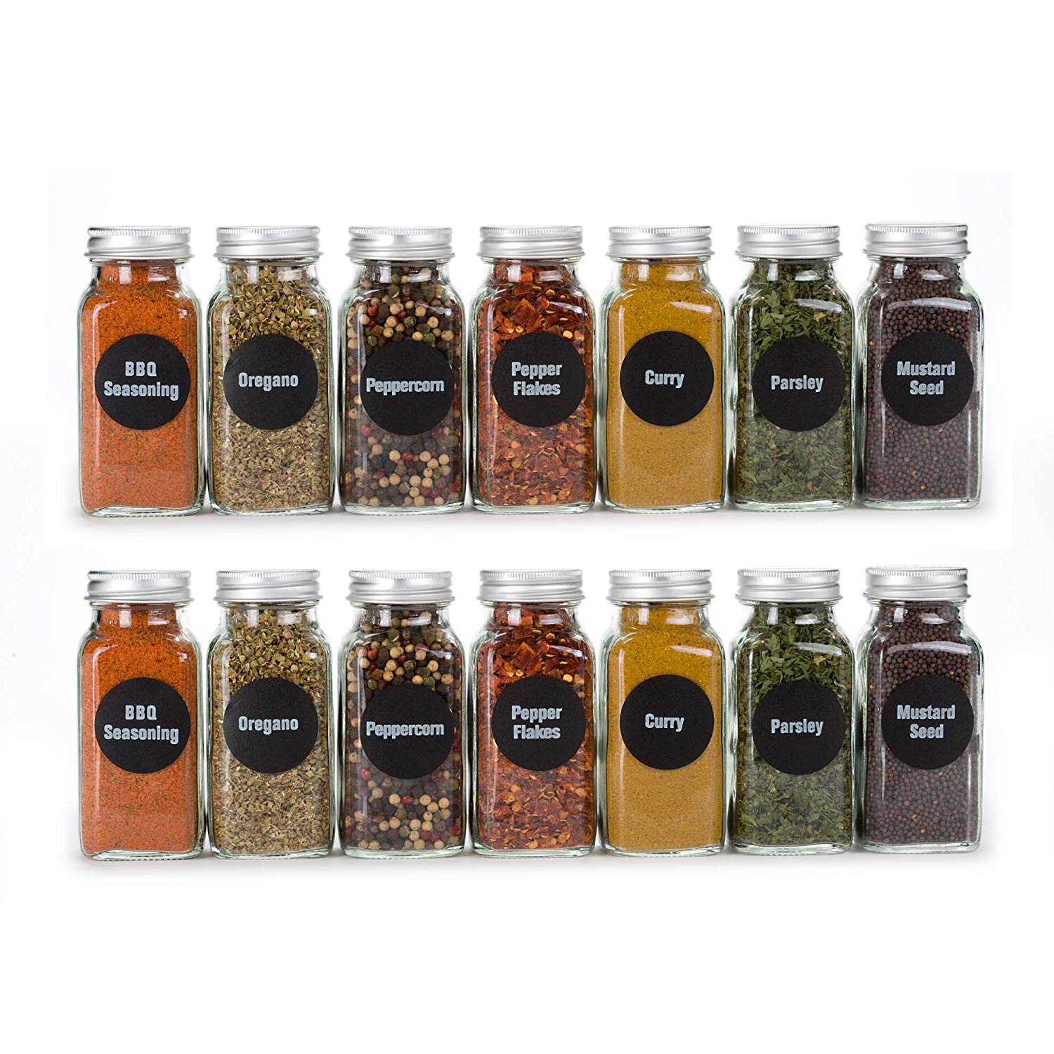 120ml Square Jar 12 Pack Spice Shaker Bottle Set High Quality Spice 