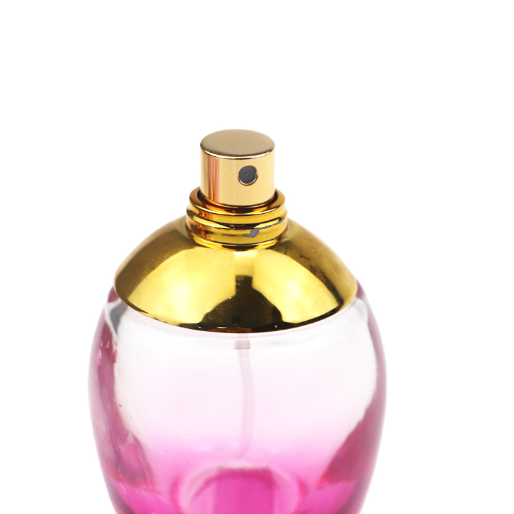 Colored Glass Empty Perfume Bottles with Pink Flower Pump Sprayer, High ...
