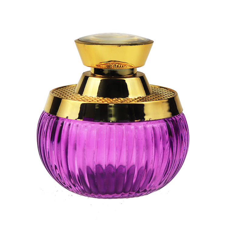 Custom Size Round Purple Empty Perfume Bottles 100ml Glass, High ...
