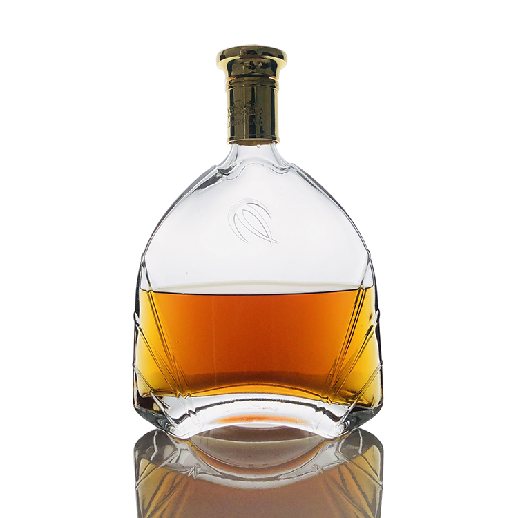 High Quality Elegant Design 1000 ml Glass Bottle For Tequila Brandy XO ...