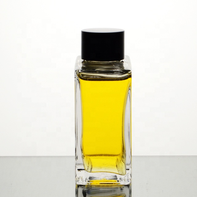 custom small rectangle glass bottle for liquor spirits 125ML with caps