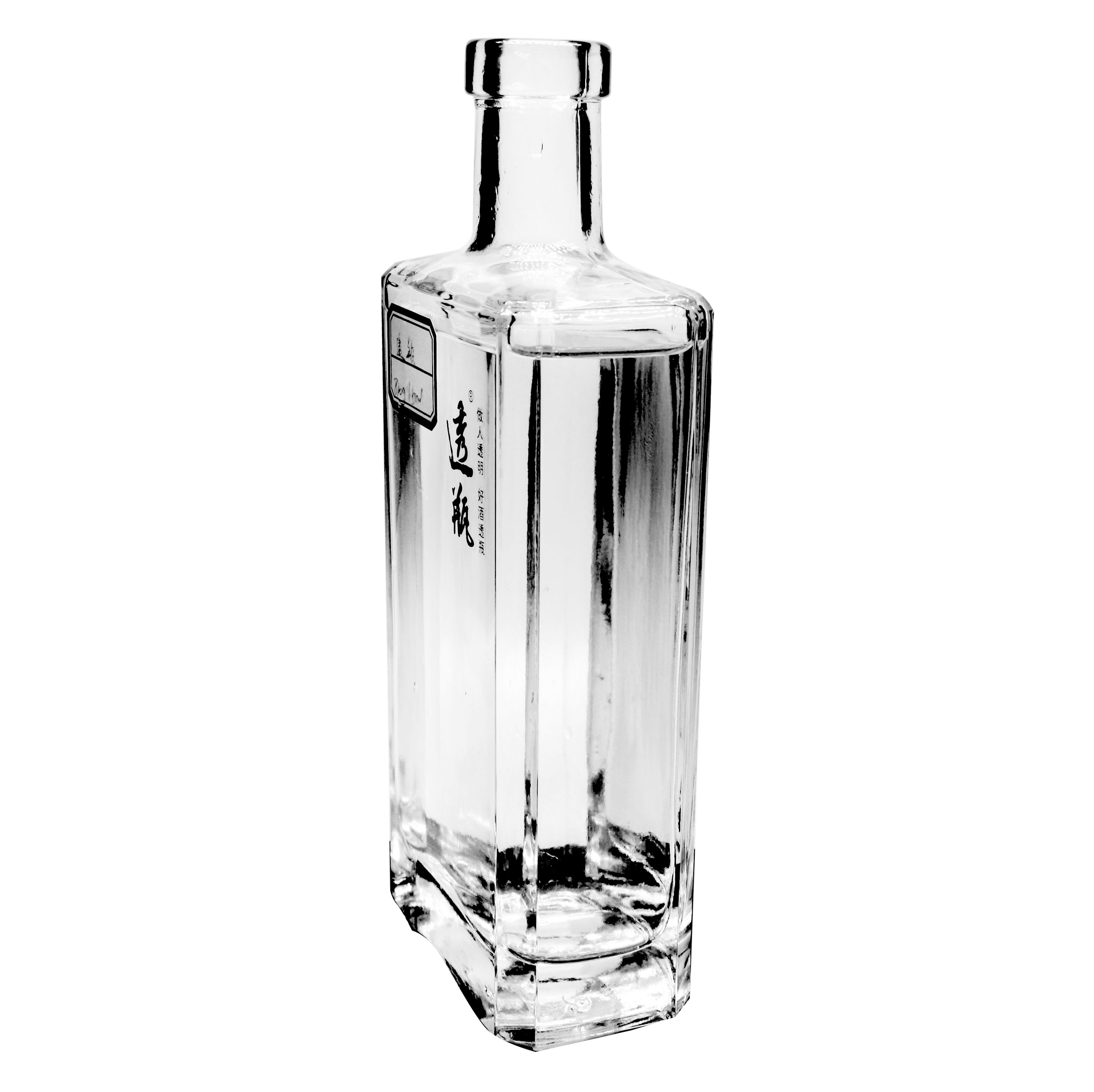 Clear Glass Bottles Wholesale 500ml Cork Top Gin Glass Liquor Bottles ...