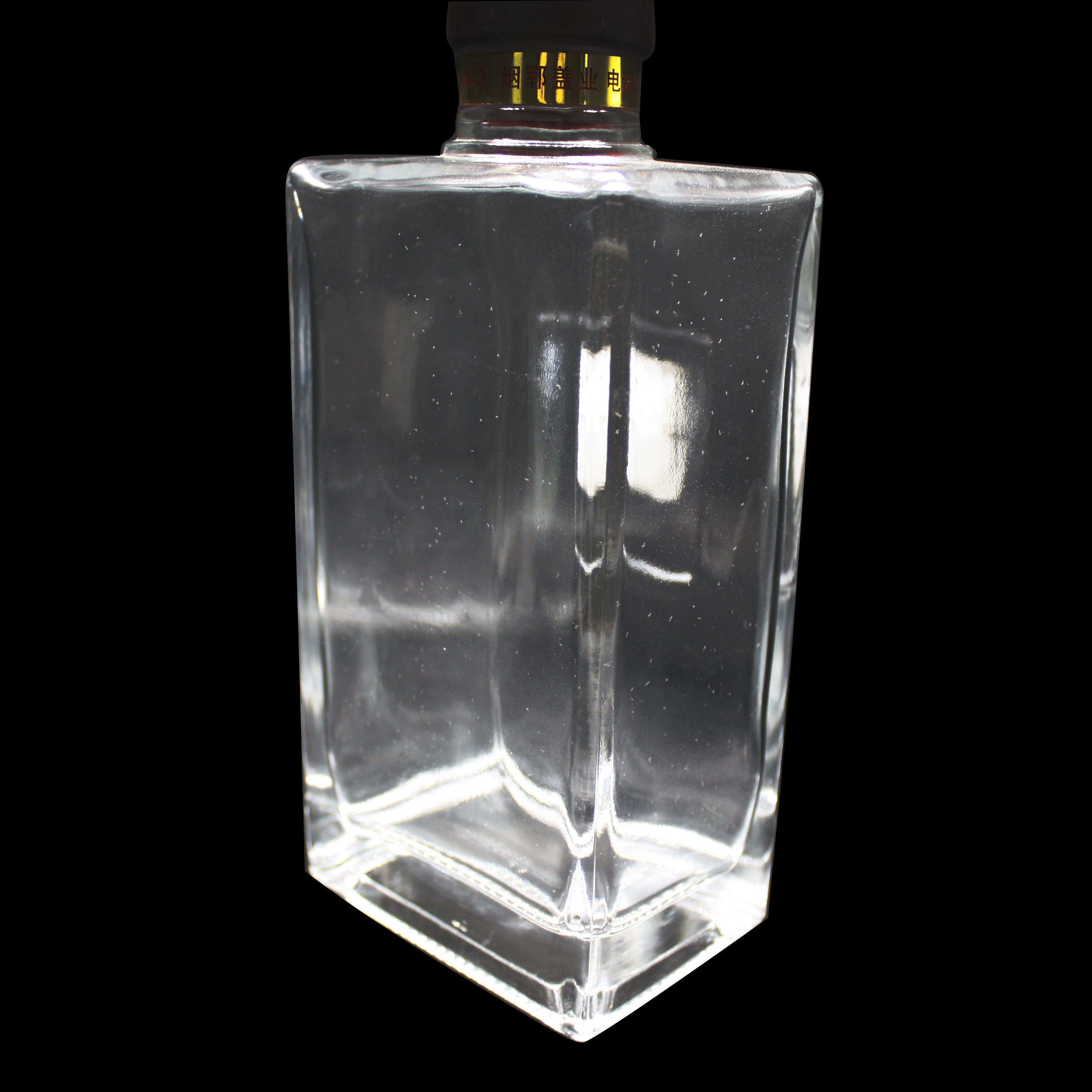 500 ml empty bulk whisky manufacturer square glass bottle for sale 