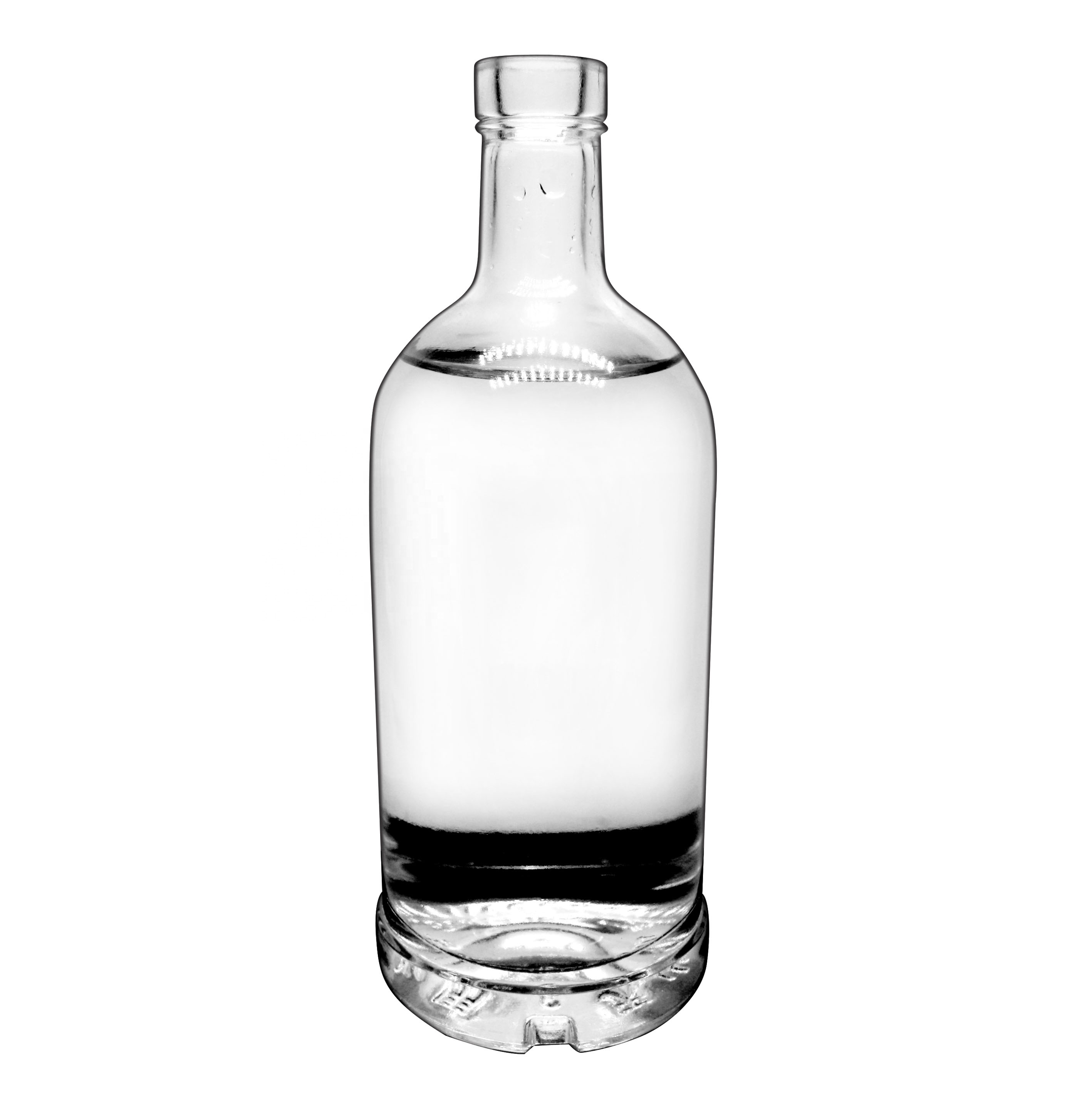 Empty Round Beverage 70cl 75cl Clear Rum Glass Liquor Bottles With Guala Top 500ml Vodka Bottle
