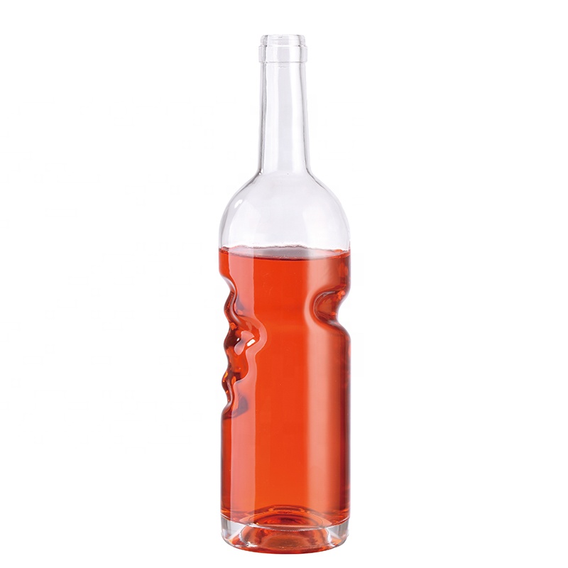 750ml glass bottles wholesale hot stamping cork liquor vodka glass