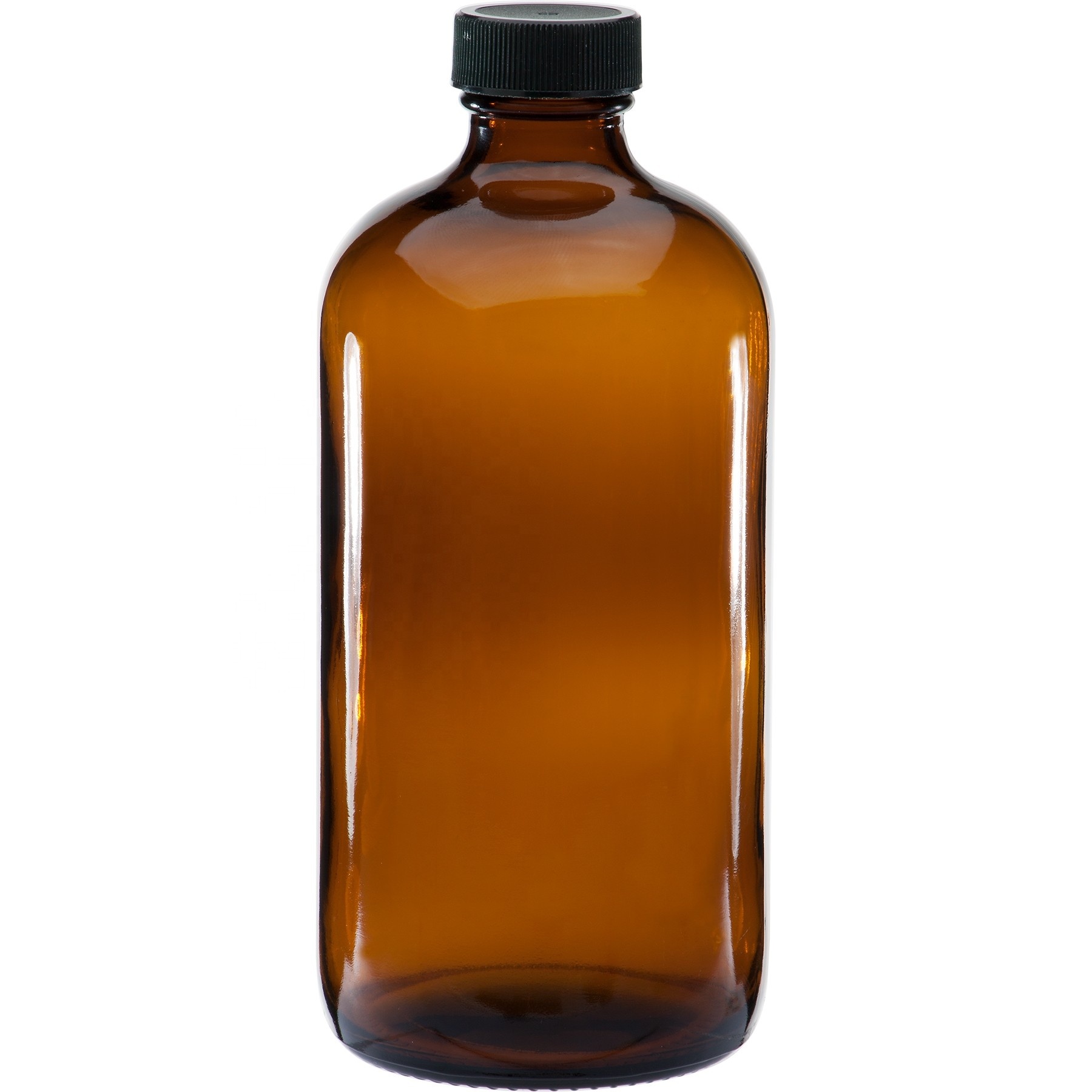 1000ml 32oz Amber Clear Wide Mouth Boston Round Glass Bottles With Metal Lid For Beverage High