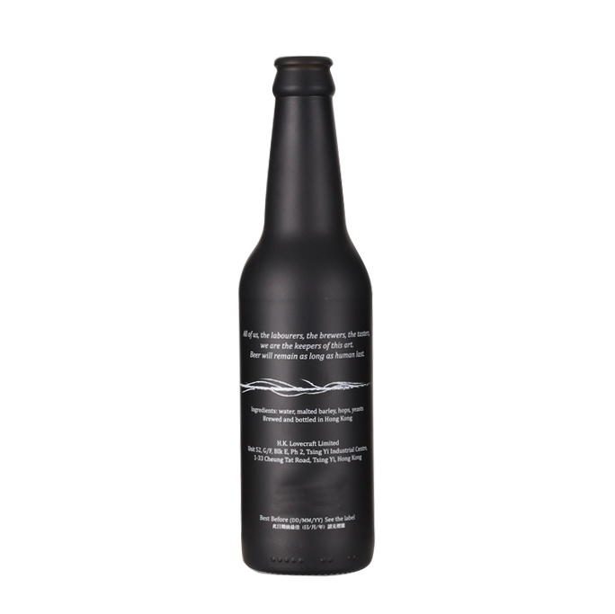 Top grade quality mini custom logo print label spray decal 330ml empty beer glass bottles