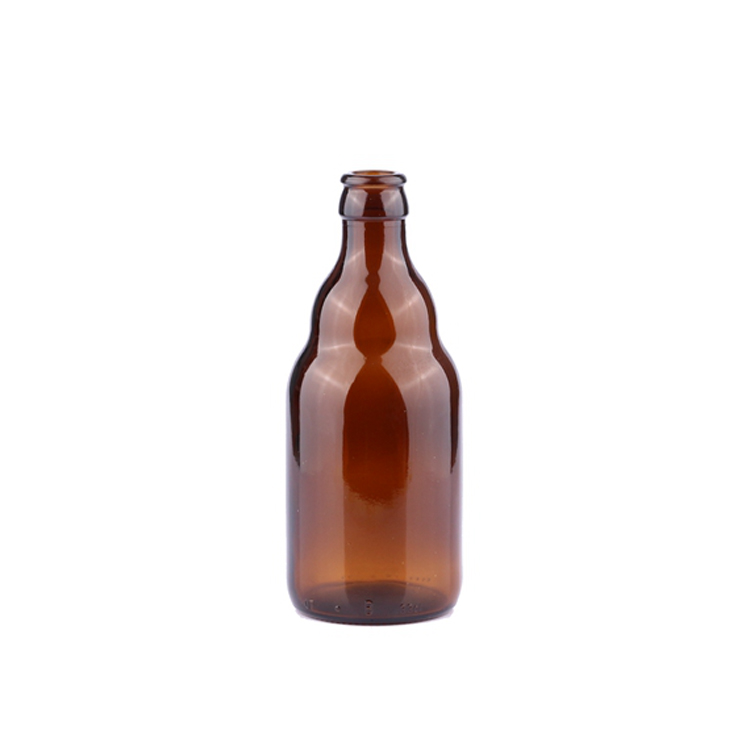 High quality 330ml made in china brown short neck empty 12oz amber stubby beer bottle glass 