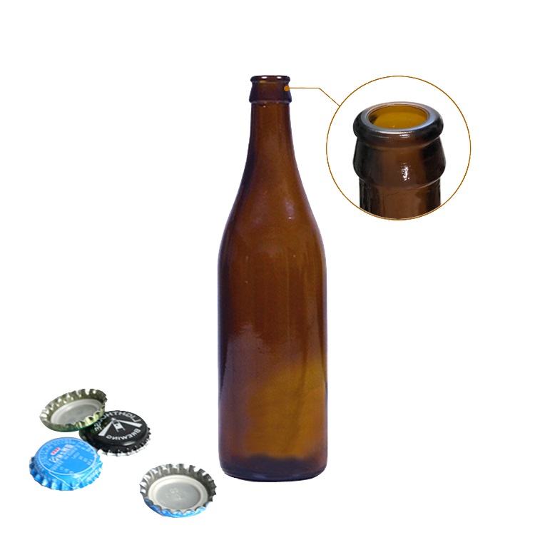 500ml black color glass beer bottle 