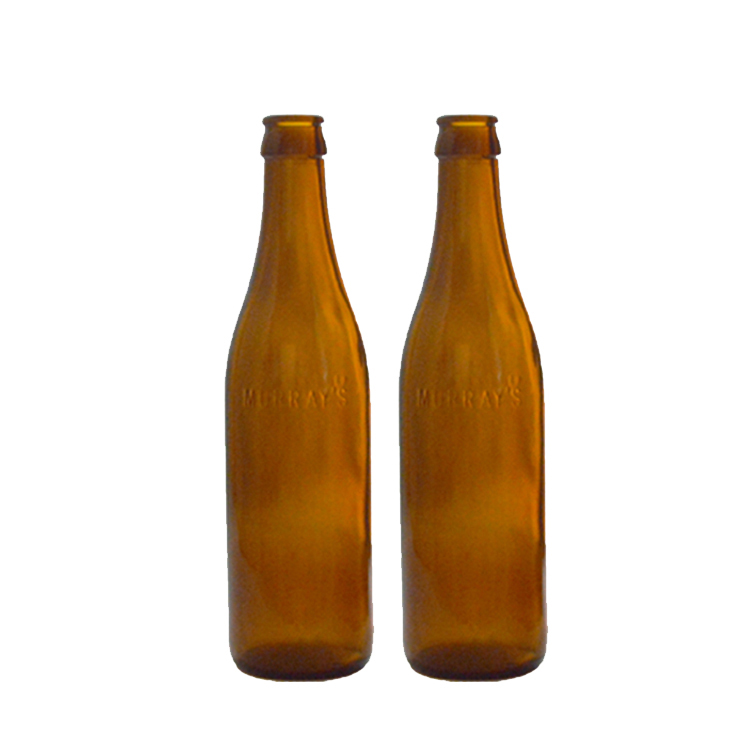 Wholesale empty 330ml amber beer glass bottle crown cap 