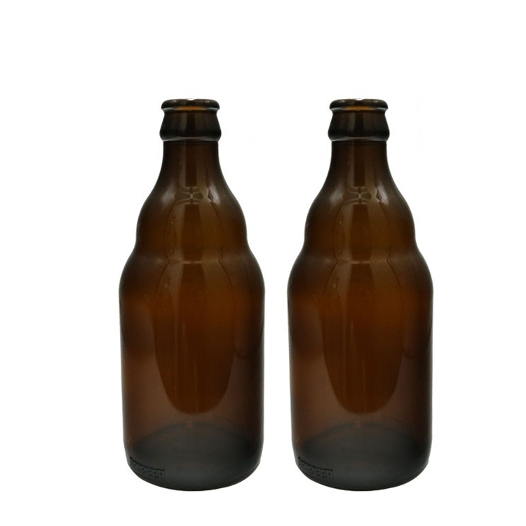 330ml dark amber steinie bottle with easy open crown cap stubby beer bottle 