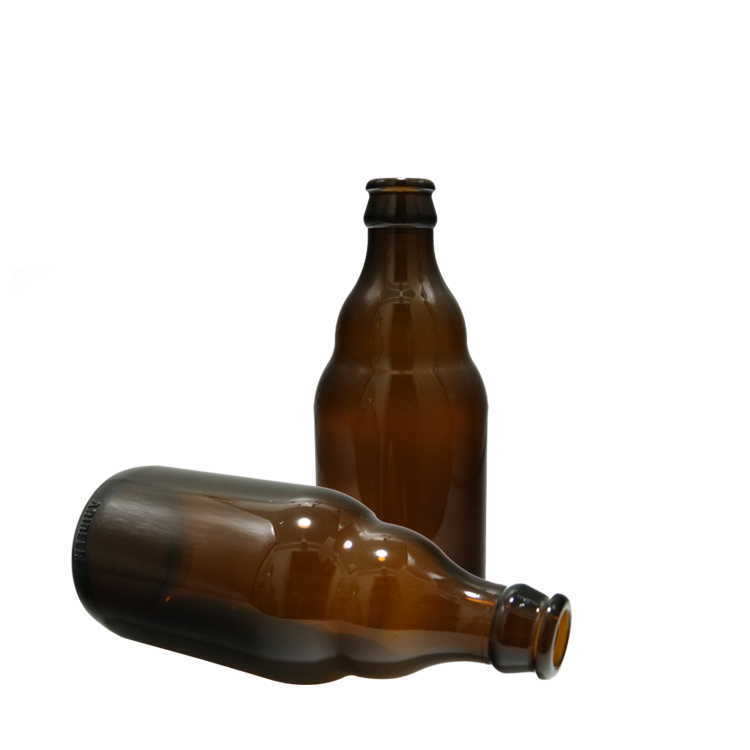 330ml dark amber steinie bottle with easy open crown cap stubby beer bottle 
