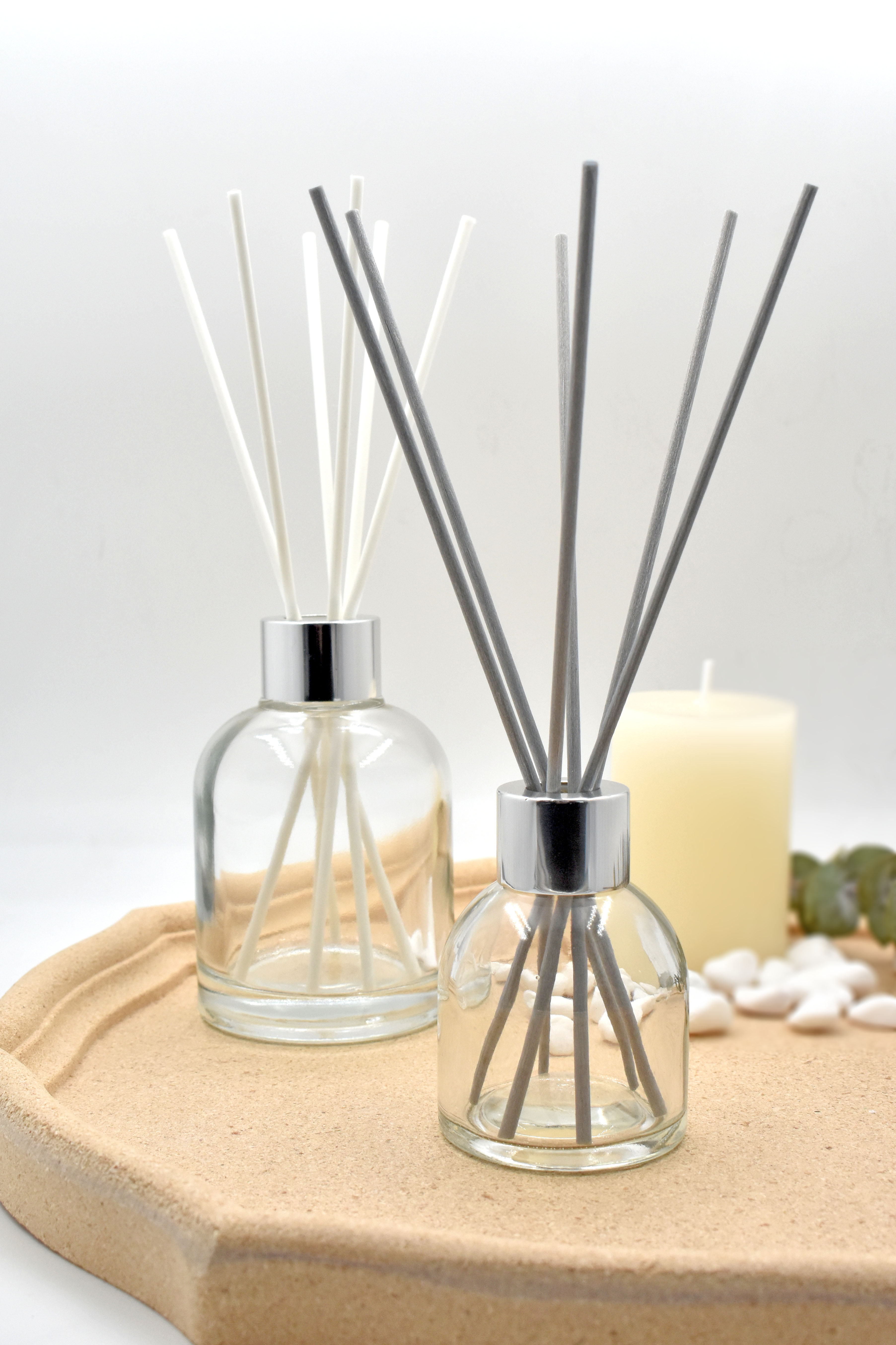 50ML decorative glass bottle reed diffuser with rattan, High Quality