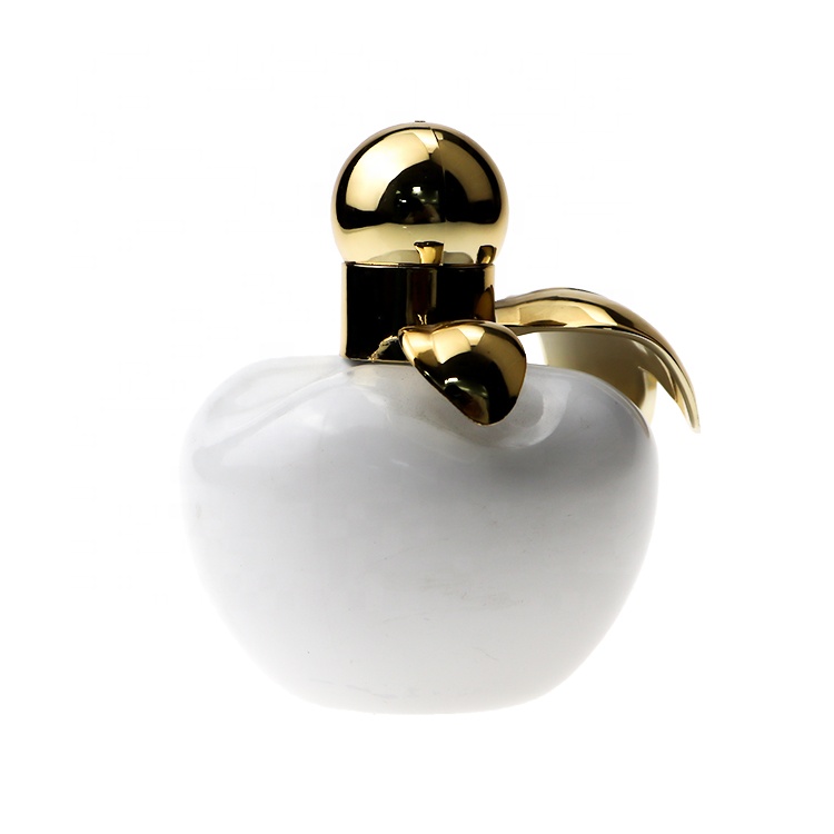 Download 2020 Latest Round Apple Shaped White Perfume Bottle 75 ml With Gold Cap, High Quality Wholesale ...