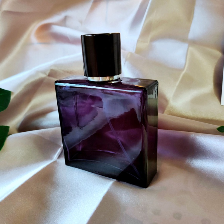 Custom Spray Dark Blue Colored 110ml Rectangular Glass OEM Perfume ...