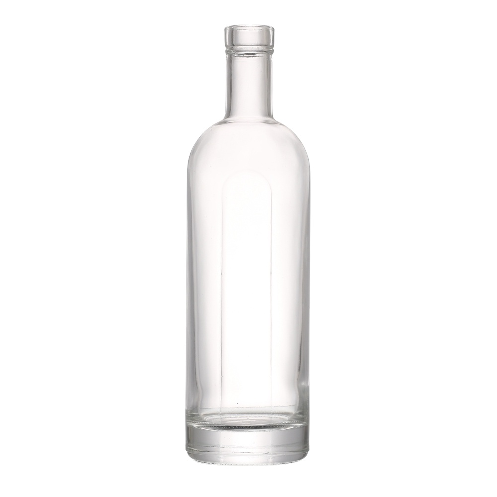 Factory Luxury Beautiful Empty 500 ml Clear Glass Wine Liquor Bottle