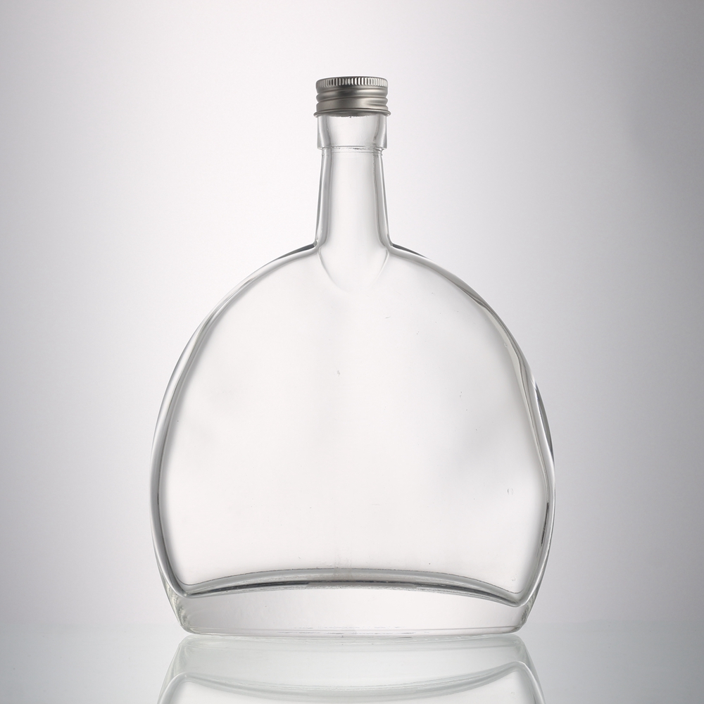 Download New custom 500 ml long neck empty spirit bottle glass whisky liquor bottle with screw, High ...