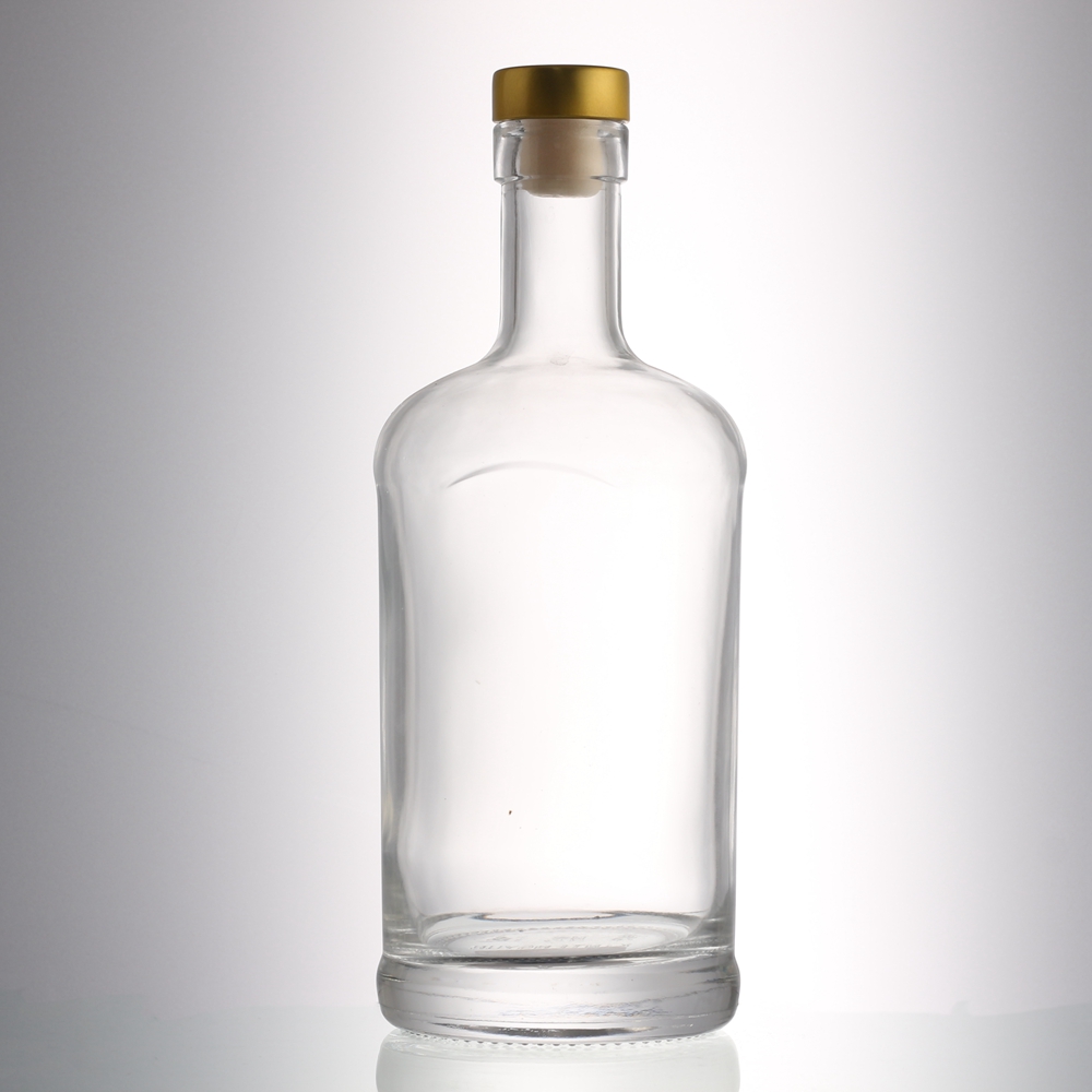 750 ml classic clear glass vodka whisky liquor bottles