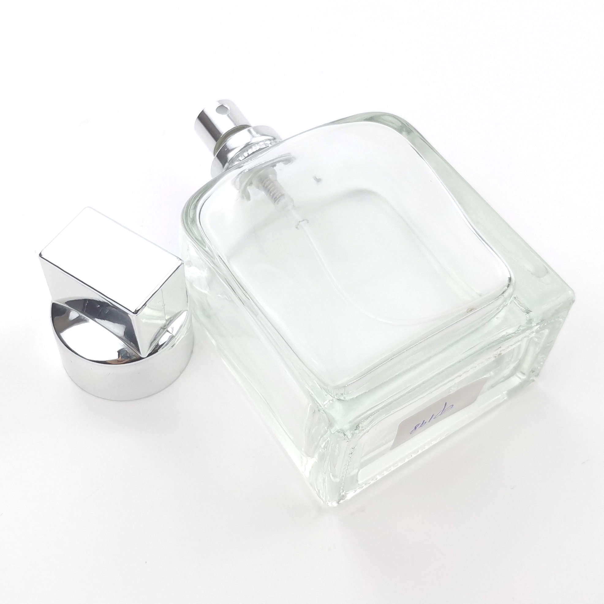 Wholesale luxury 100ml clear perfume bottles empty square shaped ...