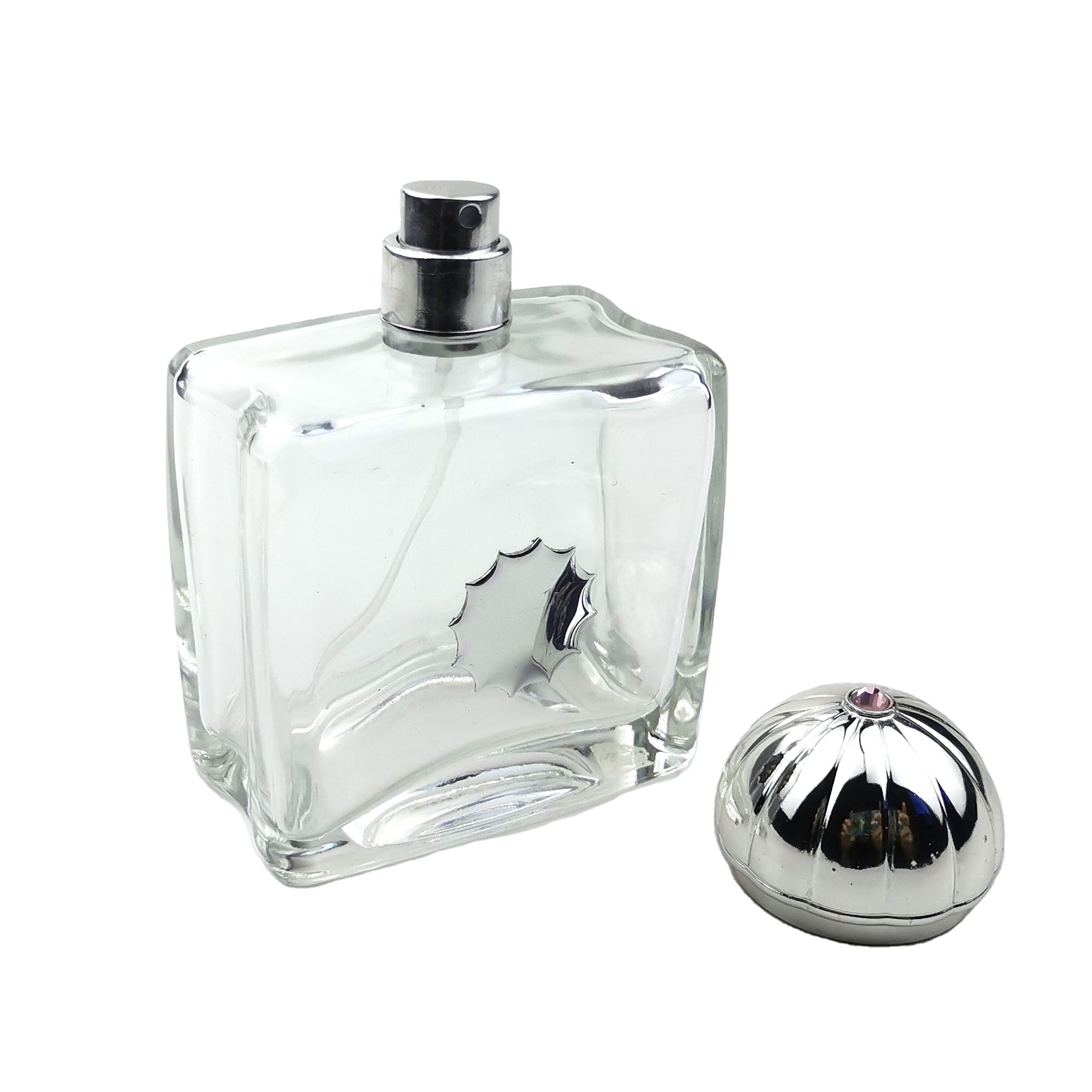 Glass 100ml Square Triangular Perfume Bottle, High Quality cosmetic ...