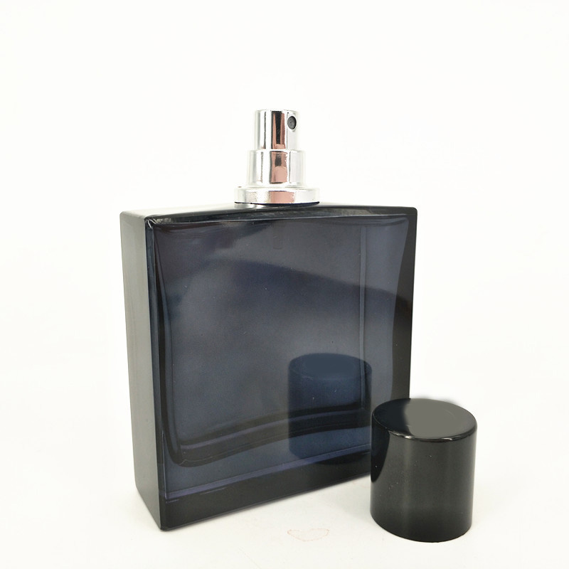 Black simple perfume bottle 100ml square glass perfume bottle, High ...