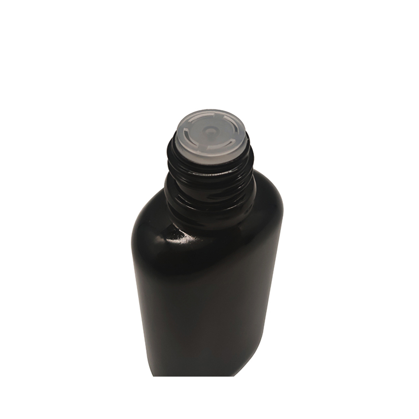 Download Cosmetic Packaging 30ml Flat Black Matte Glass Cbd Bottle Essential Oil Bottles With Custom ...