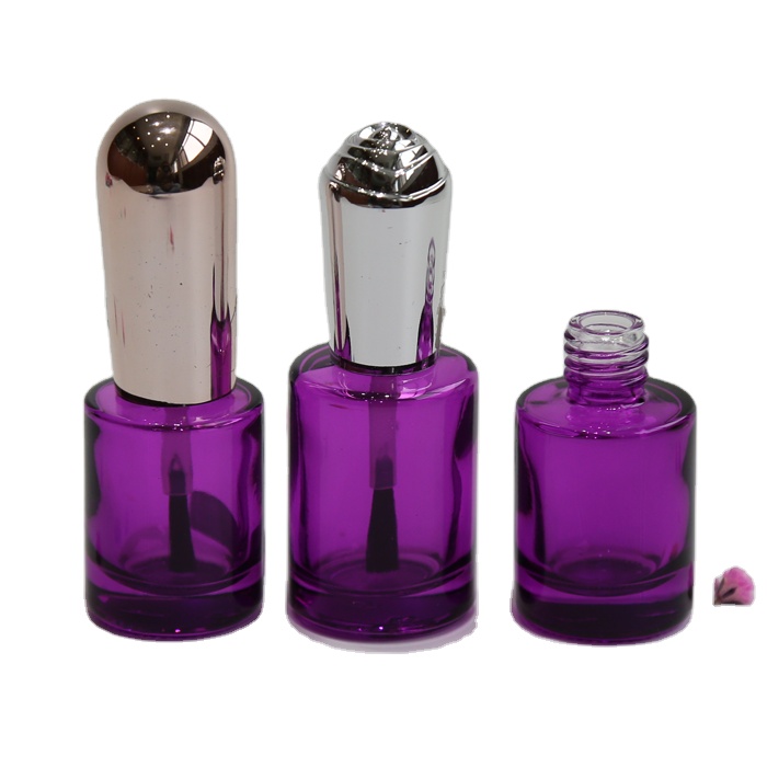 9ml Purple Round Empty Nail Polish Bottle High Qu