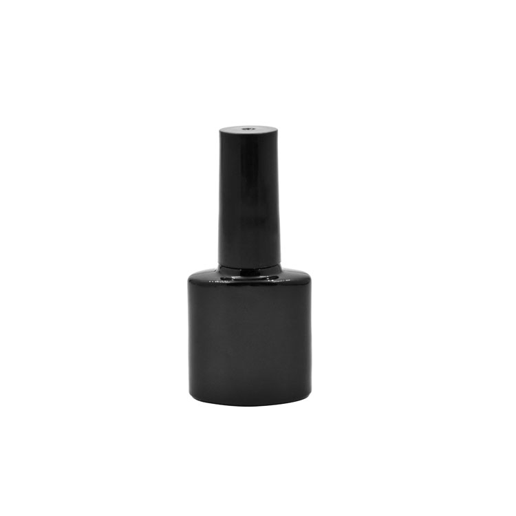 7.5ml oval shape black gel nail polish glass bottle for gel nail polish ...