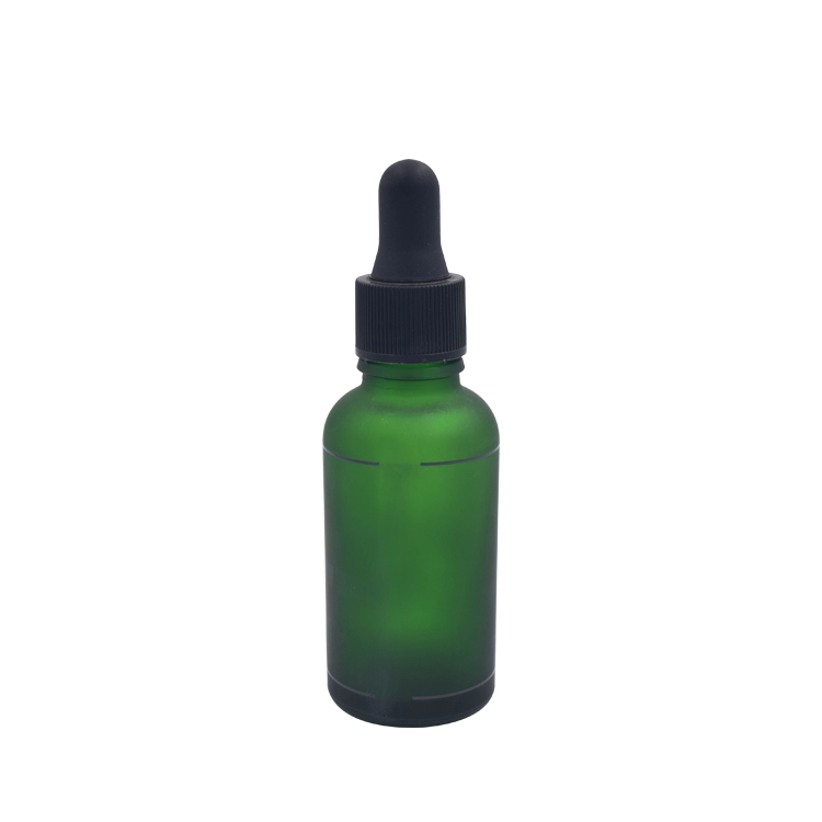 Packaging Containers Green Frosted Glass Empty Bottle Serum 30ml 50ml 