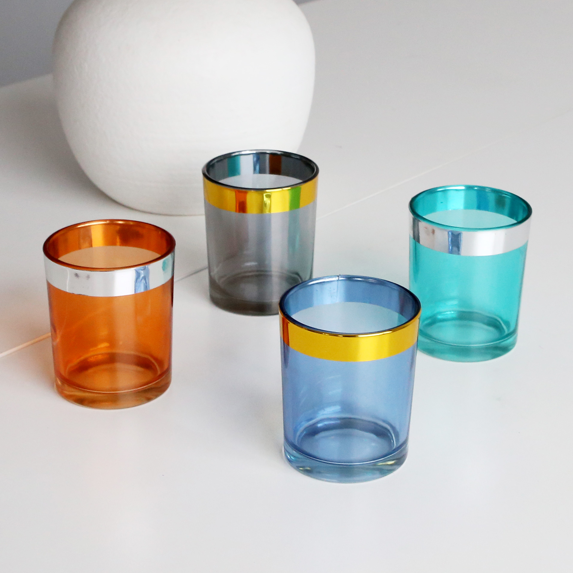 8oz Cheap Colors Glass Candle Holder Cup for Candle, High Quality 8oz ...