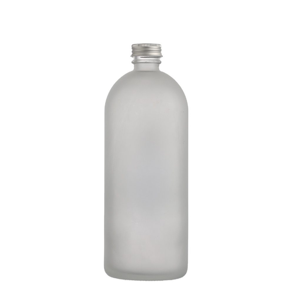 Best price top quality 500 ml 700 ml spray frost glass boston bottles with cover