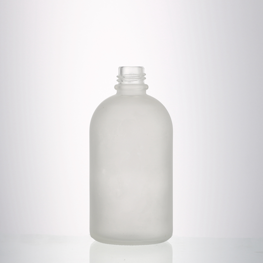 High quality low price small 250 ml frost glass boston bottles with screw 