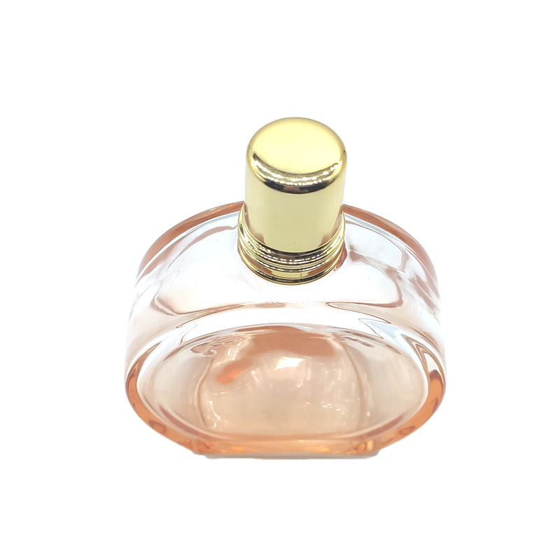 Fancy 50ml Cute Perfume Bottle Round Shape Design Unique Orange