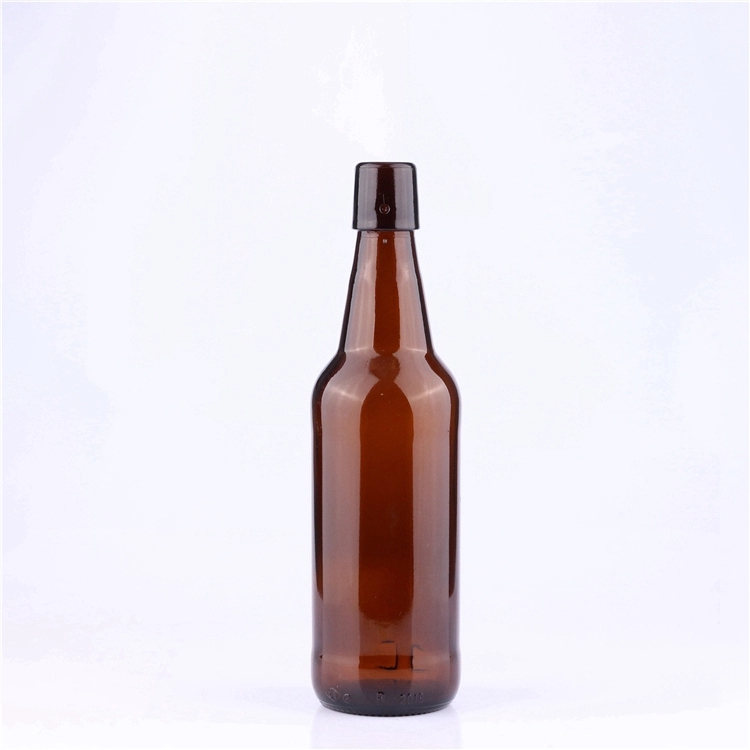 Stocked cheap price best quality 500 ml empty amber glass beer bottle swing top