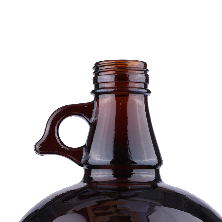 Stocked high quality good price 4 liter brown empty glass beer bottle with screw
